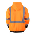 Lined Fleece Sweatshirts Mens Work Reflective Safety Jacket